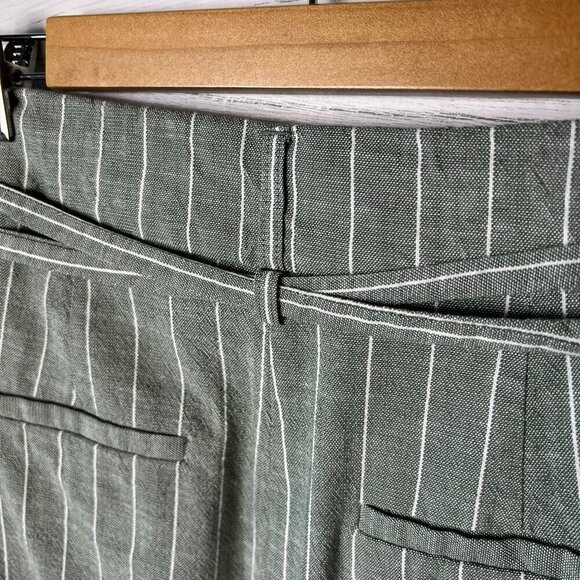 Vero Moda Pants SZ 8 Serena High Waist Paper Bag Laurel Wreath Pinstriped Beachy - Picture 13 of 16